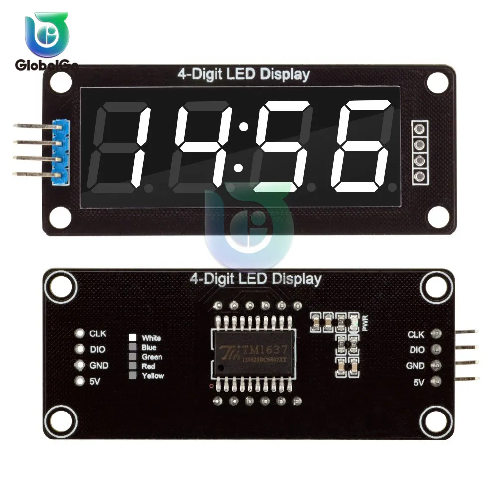 0,56 дюймов 4 битов светодиодный модуль цифрового монитора трубки для Arduino 7 сегментов часы Двухточечные модульные часы TM1637 электрические часы