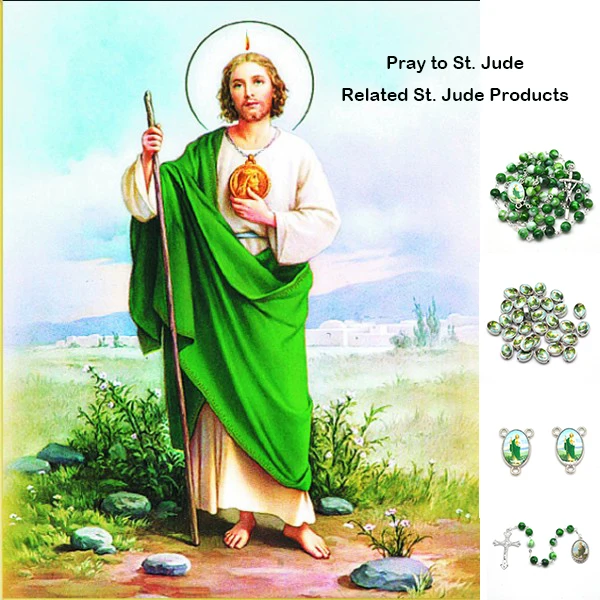 Saint Jude десятилетие четки 4 шт. два боковых же фото
