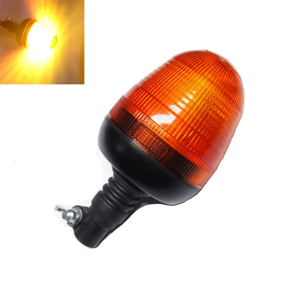 

YCCPAUTO 1Pcs Motorcycle LED Strobe Light Pipe Mount Warning Flash Beacon Hazard Emergency Warning Lights 12V Amber Yellow