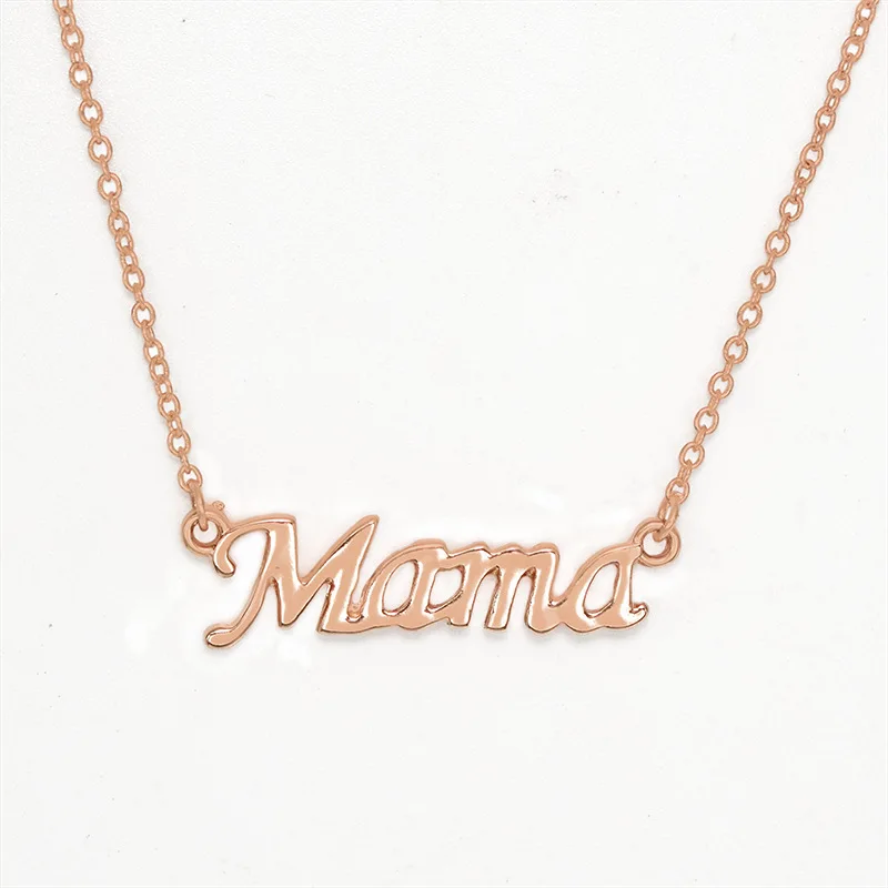 Небольшой I Love Mama Мама Ожерелье с буквами печатью слово первоначального любовь