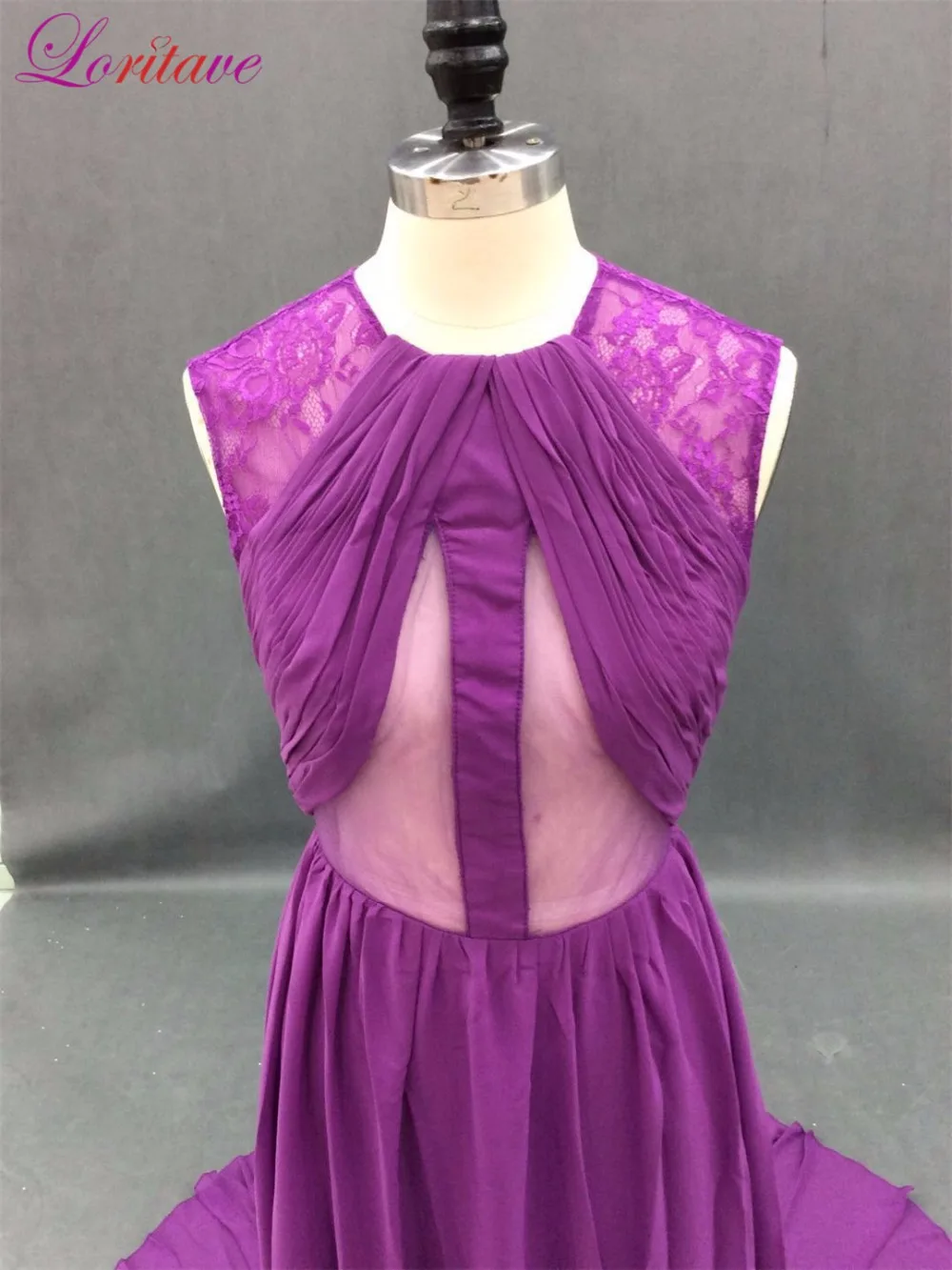 Loritave вечерние платья без рукавов Выпускные длинные кружевные с круглым вырезом