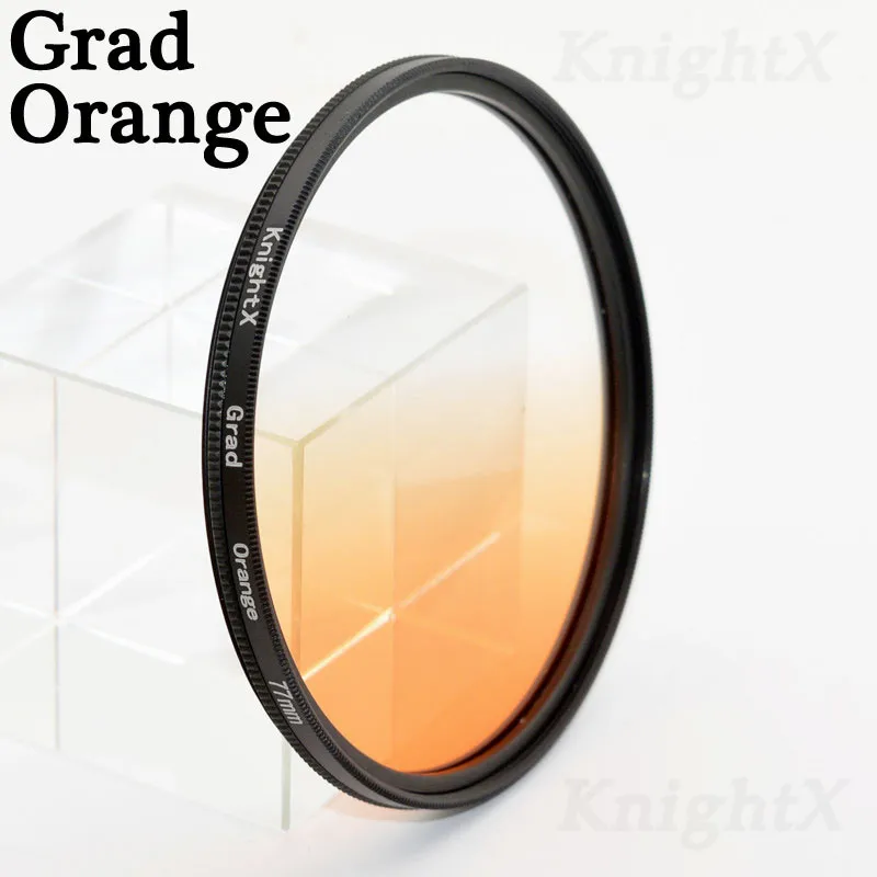 Grad Orange KnightX UV CPL ND Star line фильтр объектива камеры для canon sony nikon 49 52 55 58 62 67 72 77 мм комплект аксессуаров светильник dslr - Цвет: Grad Orange
