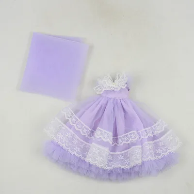Наряды для куклы Blyth, четыре цвета, цельный костюм для 1/6, azone BJD pullip licca - Цвет: Фиолетовый