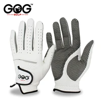 pack 1 pcs golf gloves men left right hand soft breathable pure sheepskin genuine leather with anti slip granules men golf glove