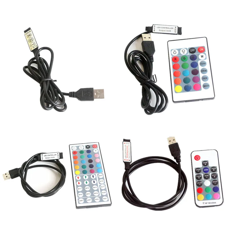 5 В USB RGB светодиодный контроллер Диммер RF беспроводной мини пульт дистанционного