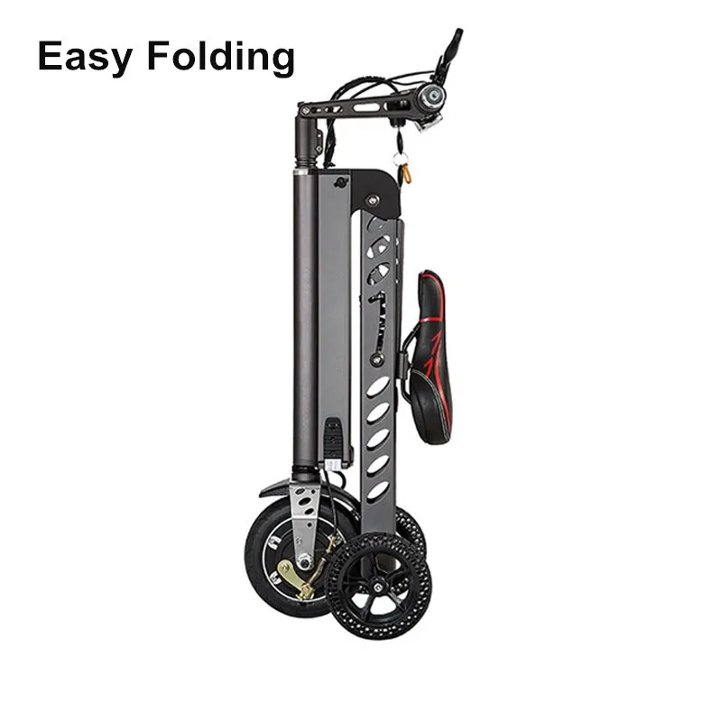 Электрический велосипед 3 колеса электрический скутер Ebike 36 V 300 W мини складной +