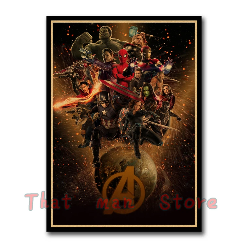 Marvel Фильм Мстители Бесконечность войны танос стражи постер стены Painitng для комнаты прозрачная художественная картина Наклейка на стену без рамки - Цвет: Прозрачный