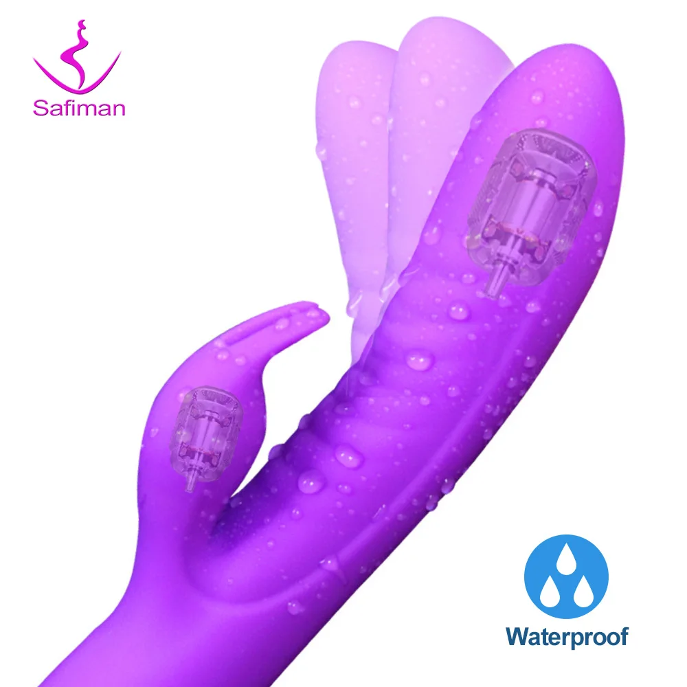 G Spot кролик Мощный вибратор секс игрушки для женщин Стимулятор клитора Двойное