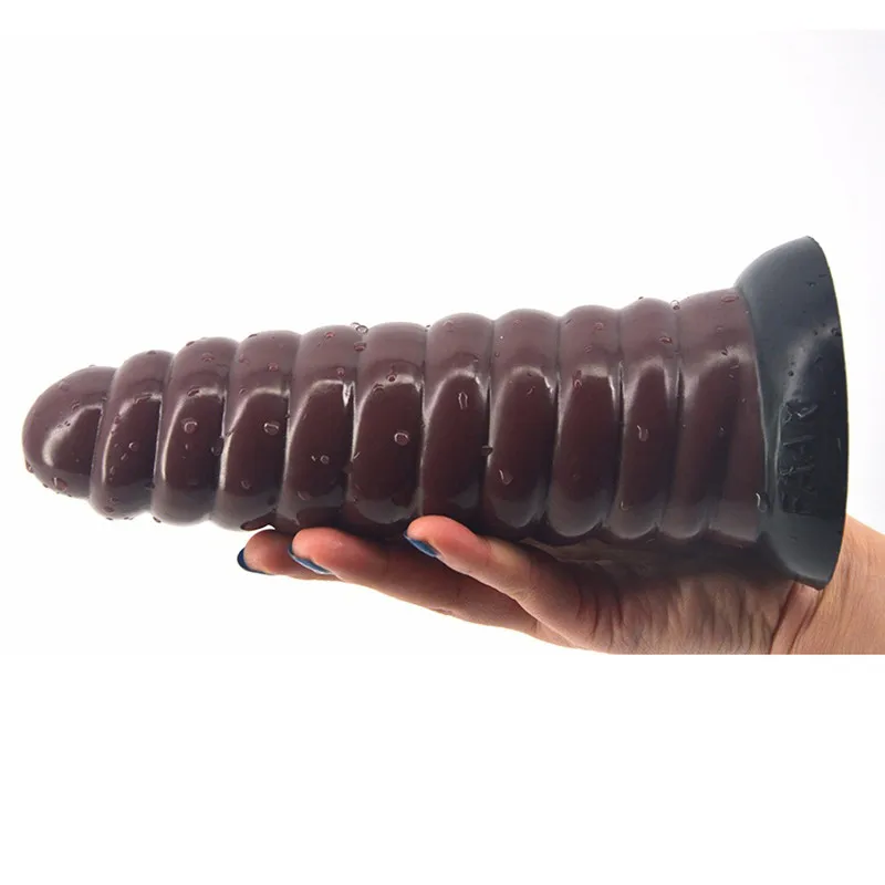 Большой фаллоимитатор реалистичный вагинальный с вращающейся текстурой для