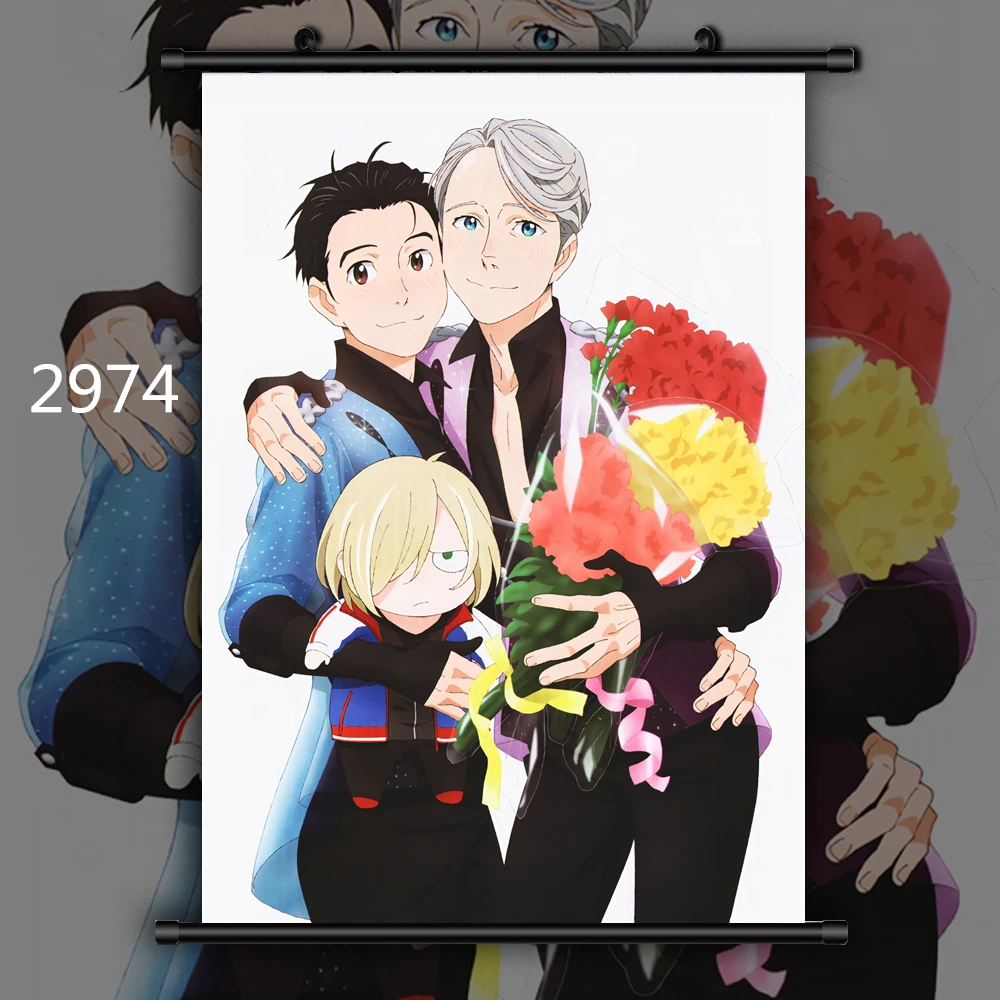 2974 Yuri On Ice Coupling Аниме Манга плакат свиток C - Цвет: 2974