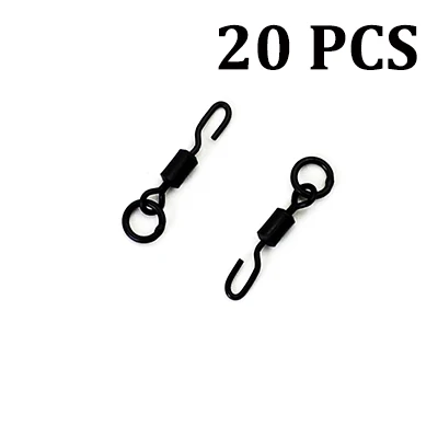 20PCS 20 шт. Спиннер поворотный для Ронни Рига карпа рыболовные аксессуары для карпа Риг микро крюк поворотный снасти быстрая замена - Цвет: 20PCS