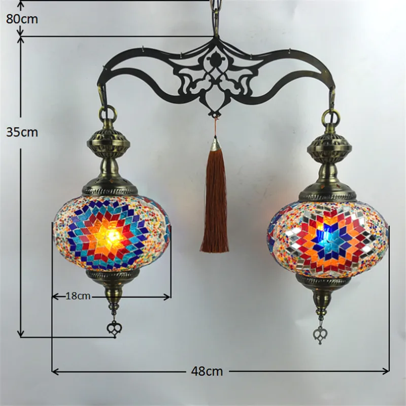 Богемная люстра в этническом стиле ресторан кафе отель ретро экзотическая Южная