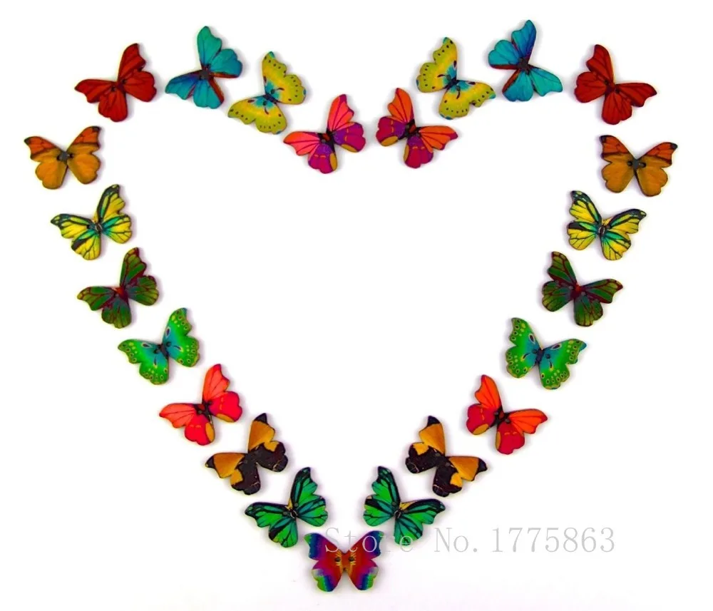 Деревянные кнопки с 2 отверстиями для шитья скрапбукинга украшения поделки 50 шт.