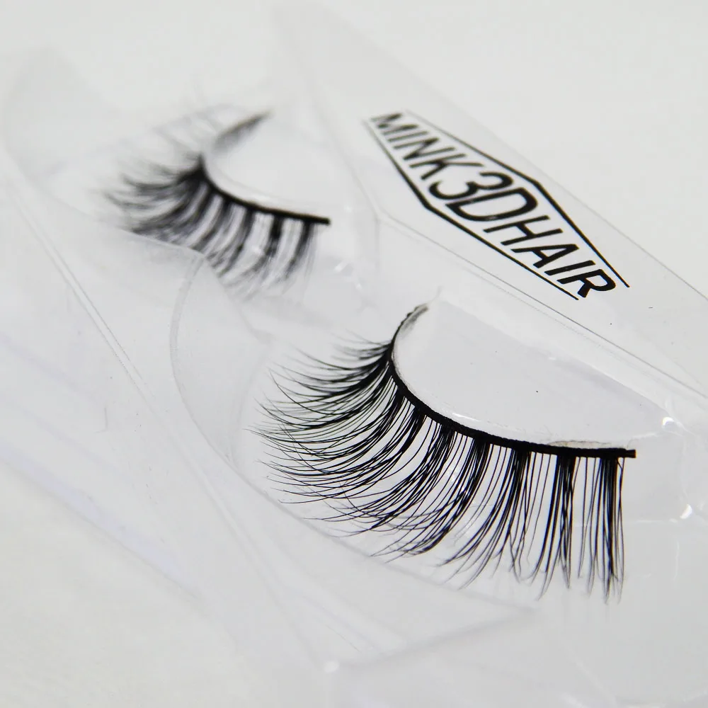 1 пара ручная работа 3D настоящие норковые накладные ресницы Длинные Накладные из