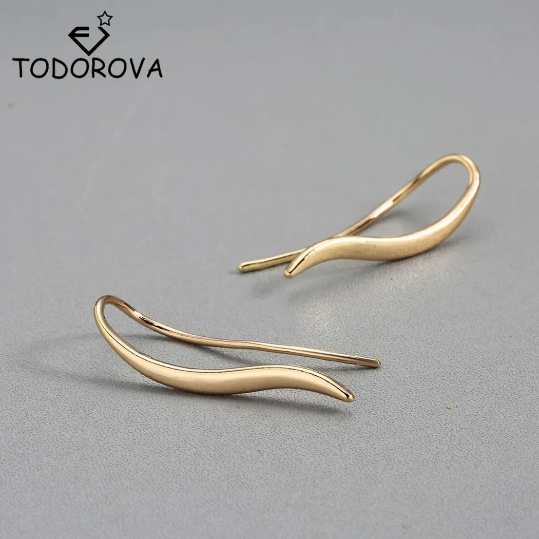 Todorova Модные женские серьги S образные гвоздики Женские аксессуары