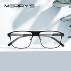 Мужские ультралегкие очки для коррекции зрения MERRY'S S2002, в титановой оправе, квадратной формы, при близорукости, с дужками из TR90