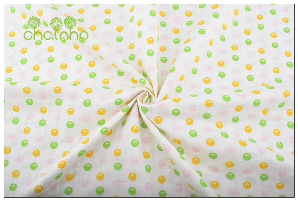 Chainho, 6 шт./лот, мультфильм серии, хлопок марля ткань, двойной слой для DIY шитья и квилтинга детское банное полотенце, подгузники, нагрудники материал