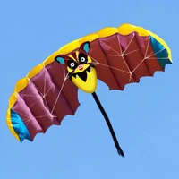 1 4m soft bat design kites dual line stunt sport parafoil kite with flying tool set outdoor sports for fun