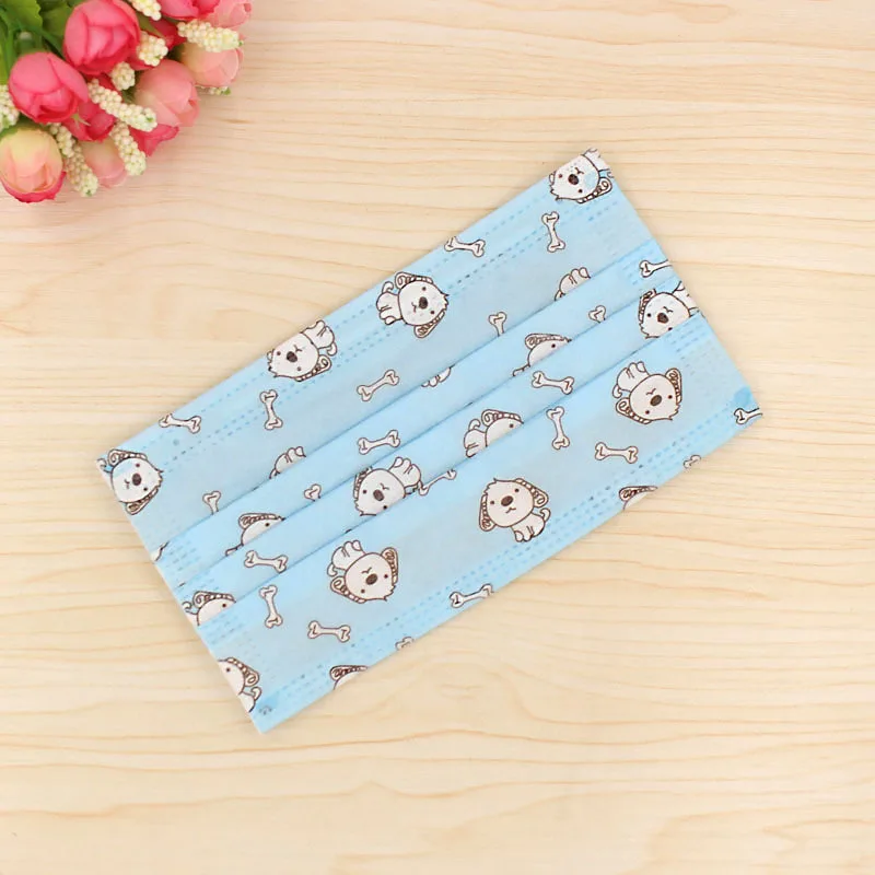 10 шт./компл. Пёс из мультфильма одноразовые маски Kawaii печатных трехслойная Нетканая пыли Защитная маска, способный преодолевать Броды для взрослых детей обувь для мужчин и женщин