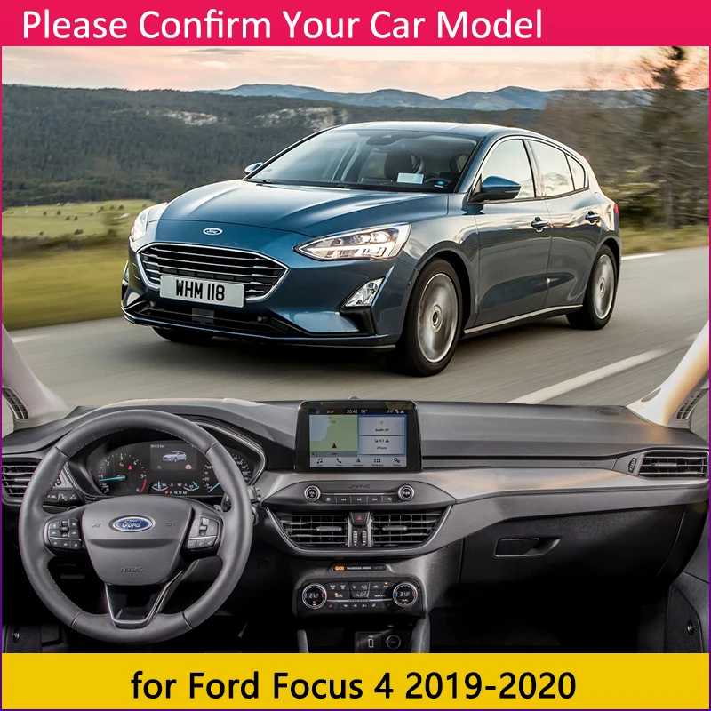 Для Ford Focus 4 2019 2020 Противоскользящий коврик для приборной панели солнцезащитный