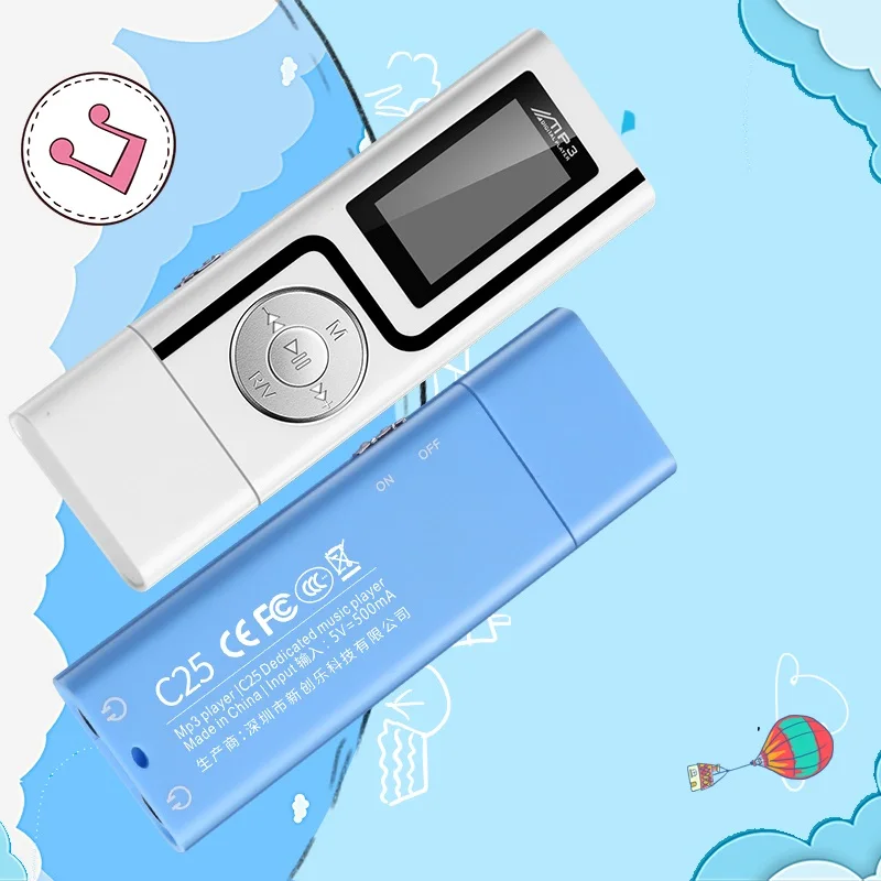 GERUIDA Mp3 плеер Быстрая зарядка USB MP3 мини музыкальный плеер также U диск 2G/4G/8G с fm-записью электронная книга OTG шнур