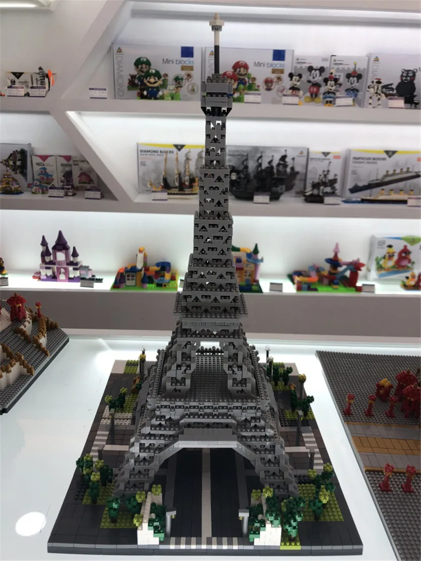 3D креативные архитектурные кубики YZ блоки Mirco Paris с изображением Эйфелевой башни