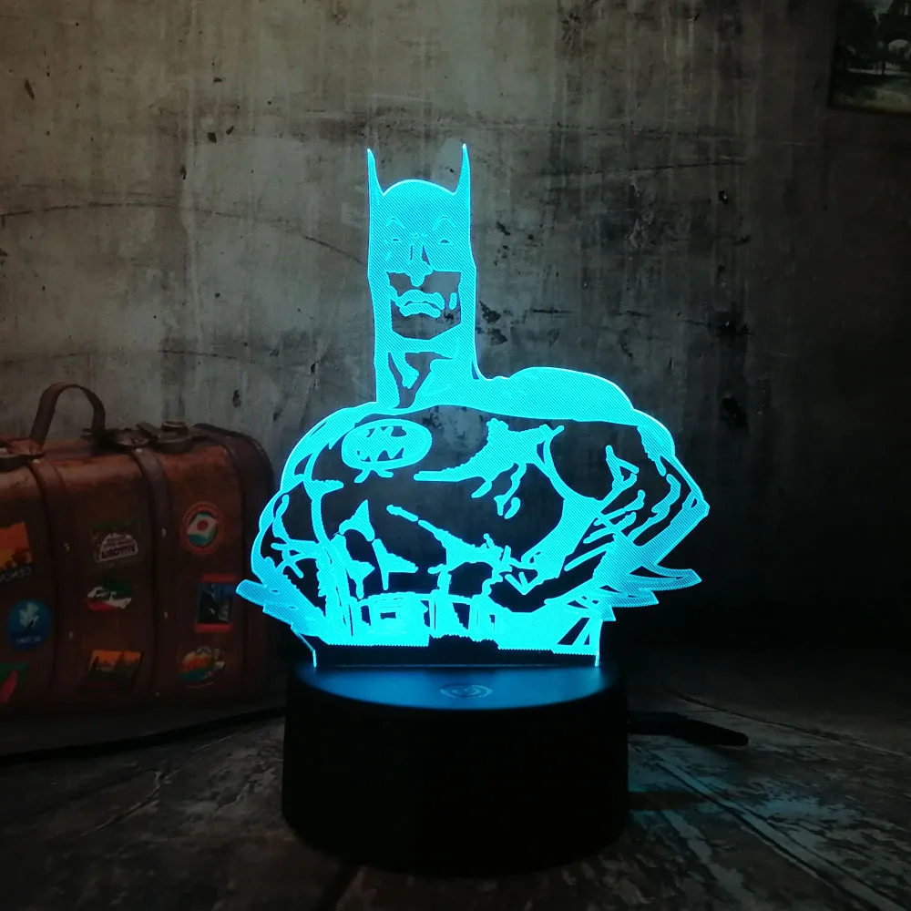 Новинка 2019 детский дневный светильник с Бэтменом из мультфильма DC Hero для