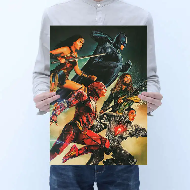 style 19 Марвел Супергерои постеры с фигурами винтажные для стен новые Marvel Мстители эндгейм Железный человек Бэтмен Супермен плакаты и принты - Цвет: style 19