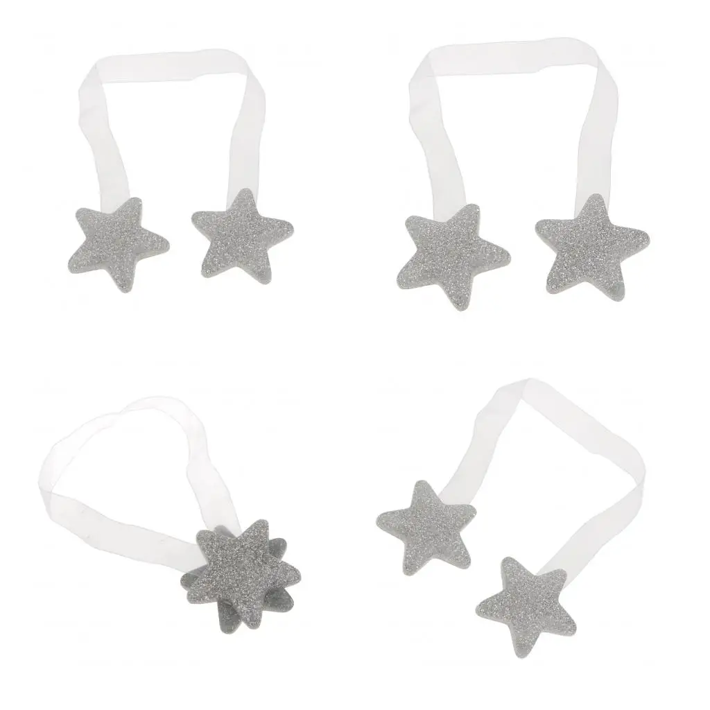 4Pieces Curtain Tiebacks Magnetic Tie Back Holdbacks Window Decoration Star | Дом и сад
