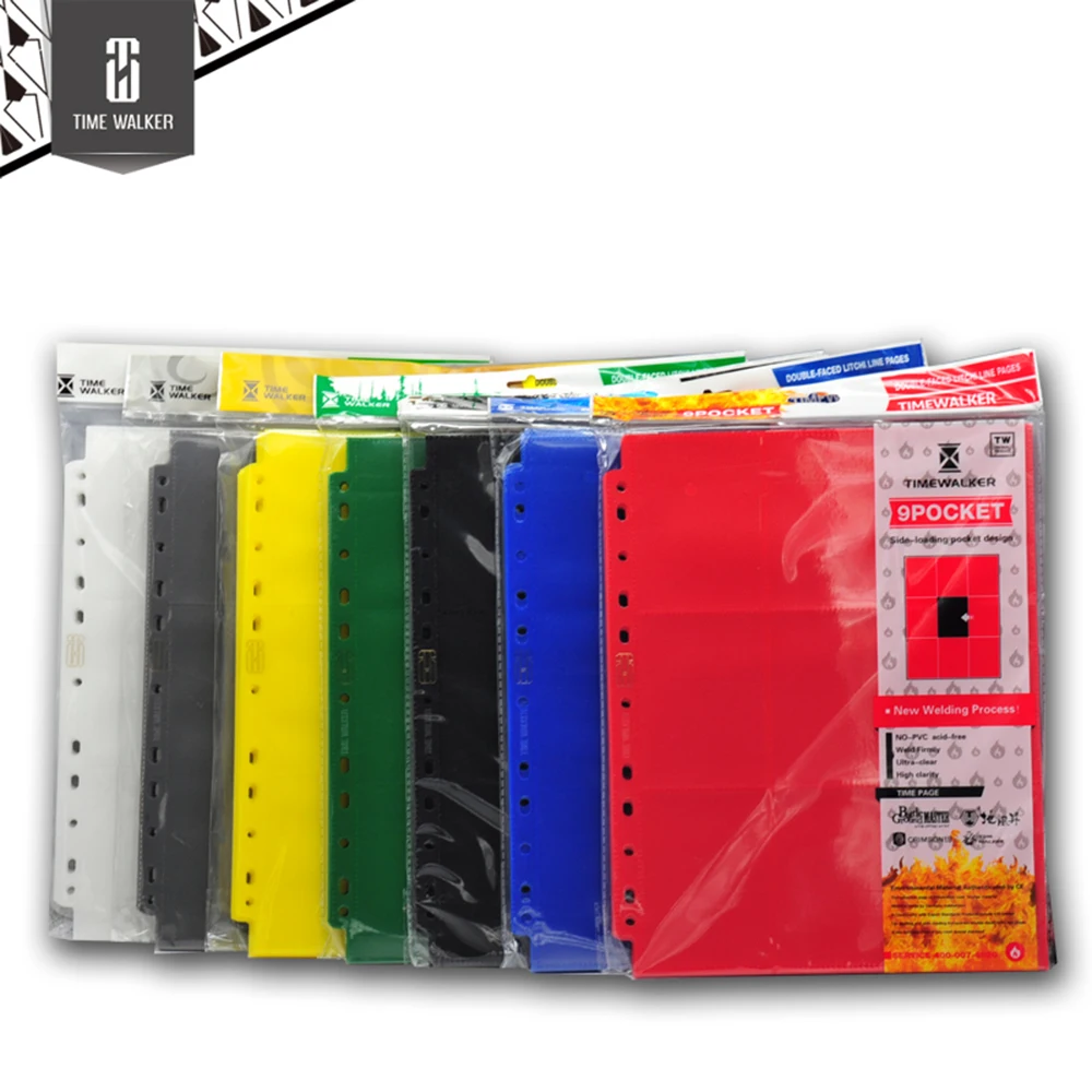 20 страниц в партии защита для торговых карт красочные (20 штук) двухсторонние 9