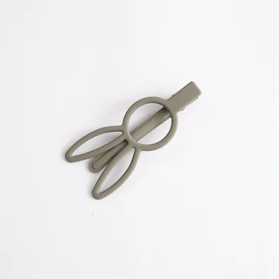 pale gray Милые матовые заколки с кроликом, модные заколки для волос для женщин и девочек, заколки для волос, аксессуары, Мультяшные заколки для волос, аксессуары для волос - Цвет: pale gray