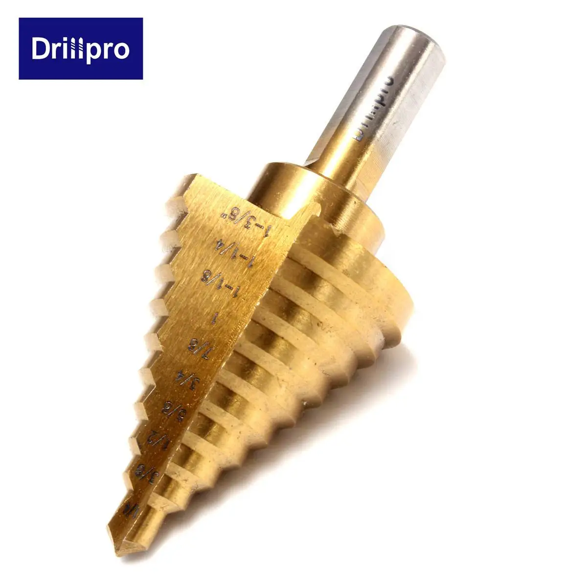 Drillpro 1x1/"-1-3/8" Шаг сверло набор Титан покрытием высокого Скорость Сталь ступенчатая Буровая головка бура