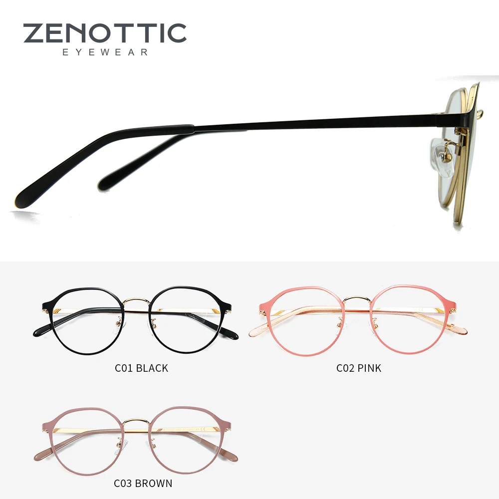 ZENOTTIC ретро очки Рамка Для женщин Оптические очки от близорукости рамка Винтаж прозрачный по рецепту, оправа для очков, BT3102