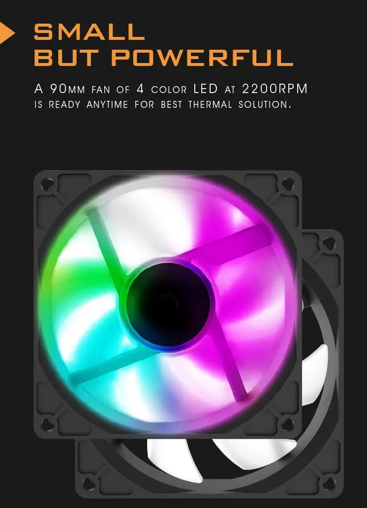 Кулер для процессора Darkflash 6 тепловых трубок со светодиодным вентилятором 3pin 90 мм вентилятор для процессора для компьютера LGA/2011/775/115x/1366 AM2/AM3/AM4