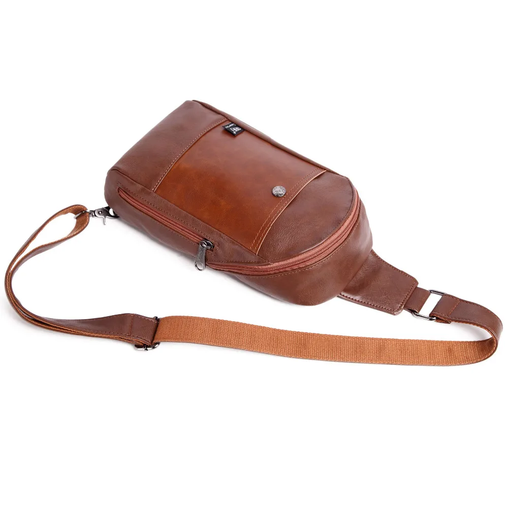 Three-box Leather Men Messenger Bags Design Crossbody Bag Casual Man's Chest Packs High Quality Pockets Brand Shoulder |