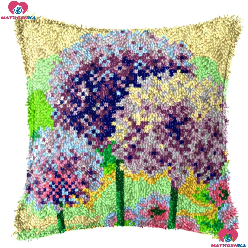 Одуванчик ручная вышивка печатный фотографический набор защелка крючок подушка