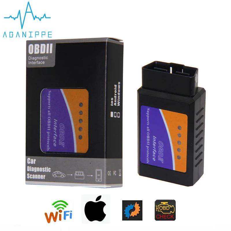 Elm327 Wi Fi OBD2 V1.5 Диагностический Автомобильный сканер с лучшим чипом Elm 327 OBD подходит