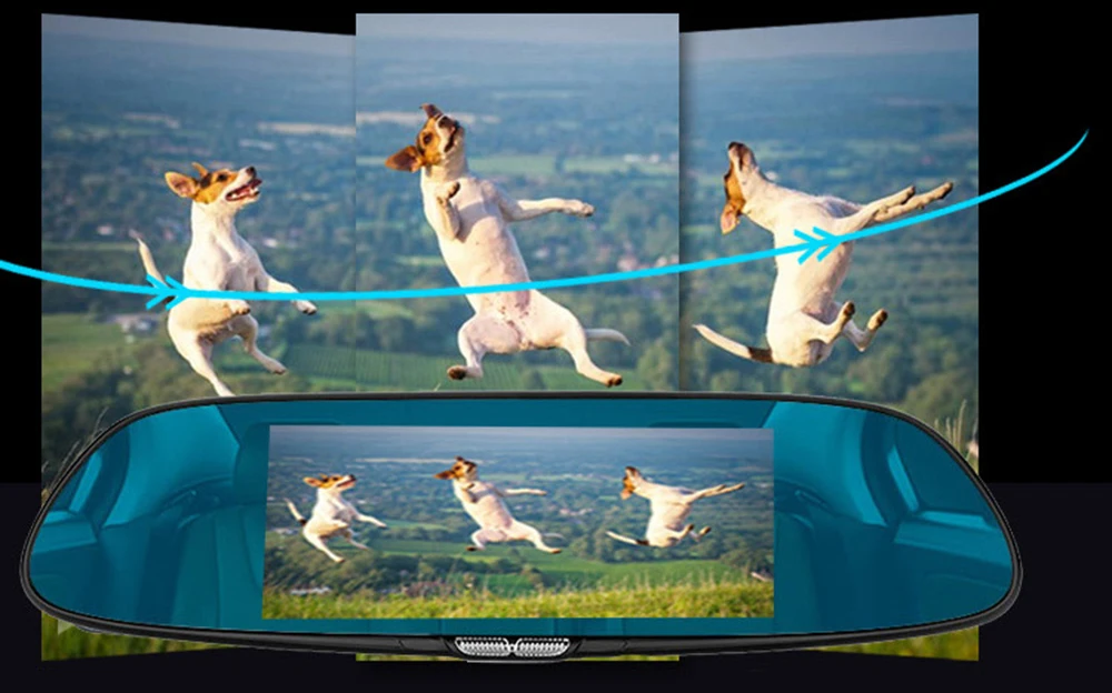 7 дюймов 1080P FHD ips сенсорный экран двойной объектив Автомобильный видеорегистратор с зеркалом заднего вида HD 1080P цифровой видеорегистратор регистратор видеорегистратор