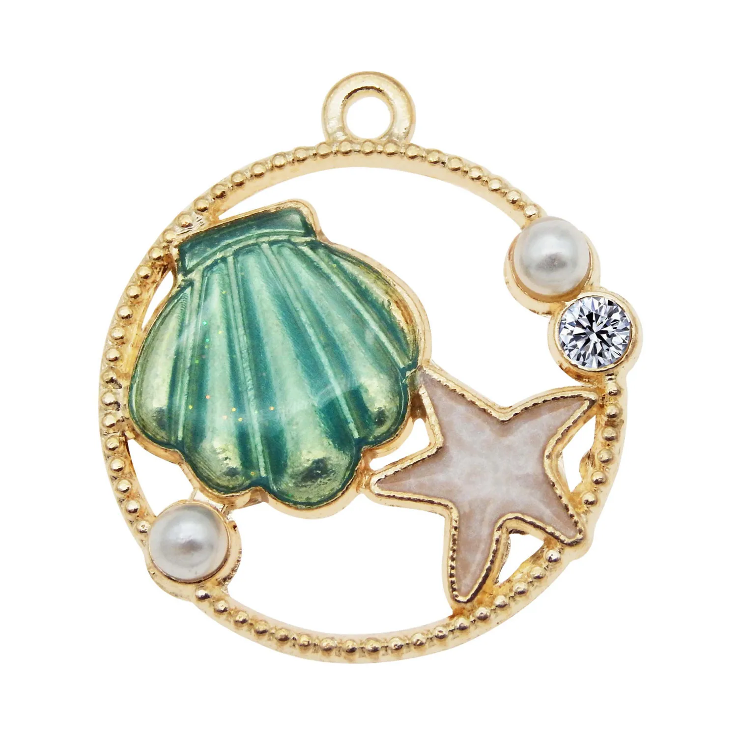 Эмалированные подвески для серег 6 шт. морской корпус звездочка милый брелок