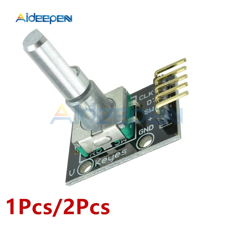 DC 5 В KY-040 360 градусов Поворотный модуль кодировщика для Arduino Кирпич Датчик переключатель макетная плата KY-040 с контактами черный