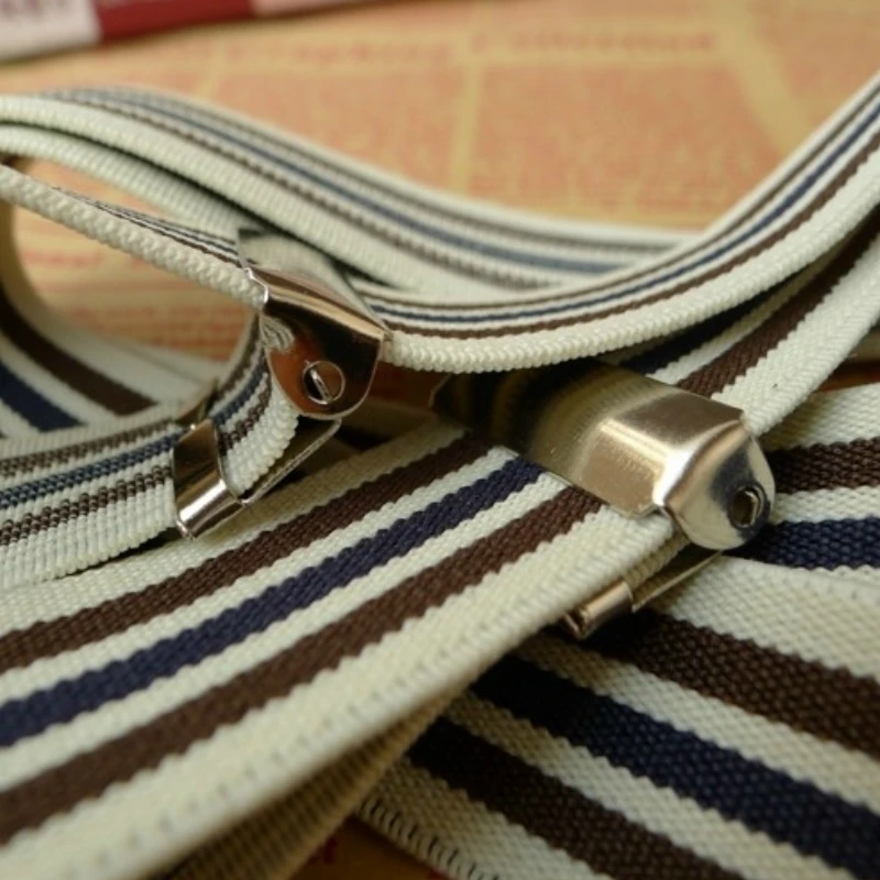 Men's Striped Braces Casual Unisex Adjustable Clip-on Suspenders Clip Adult Belt Strap For Wedding Party BDXJ2518 | Аксессуары для