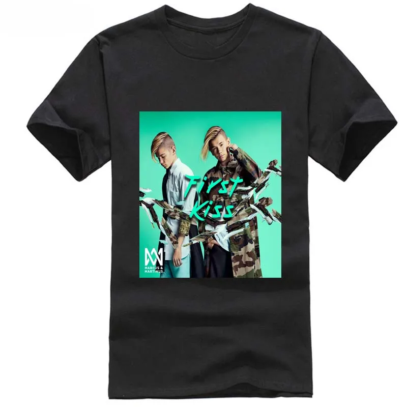 Футболка marcus and martinus с надписью song First Kiss Новое поступление 2019 мужская мода harajuku