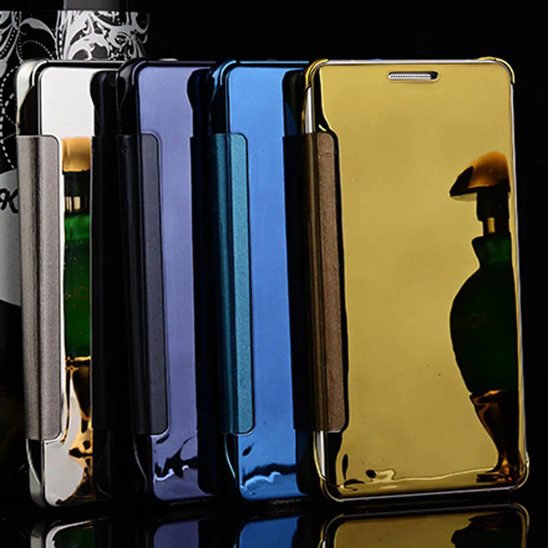 S6 edge Mirror Leather case For Samsung Galaxy plus Transparent Plastic Case Coque | Мобильные телефоны и аксессуары