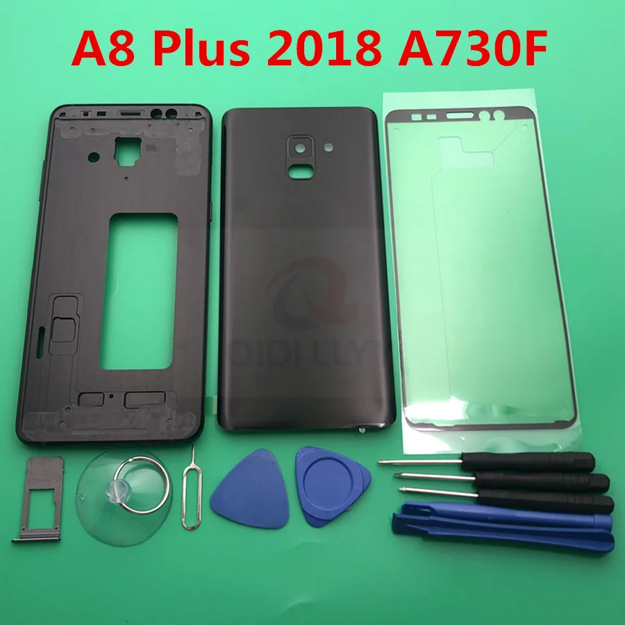 A8+ полный корпус чехол для Samsung Galaxy A8 Plus A730 A730F Корпус рамка+ стекло+ Инструменты