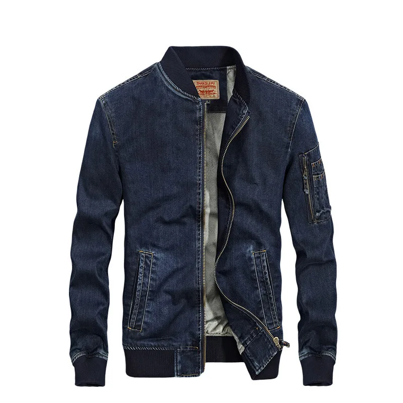 2018 New Arrival Denim Spring Autumn Winter Jacket Men Fleece Jeans 2 Colors Outerwear Windproof Coat | Мужская одежда