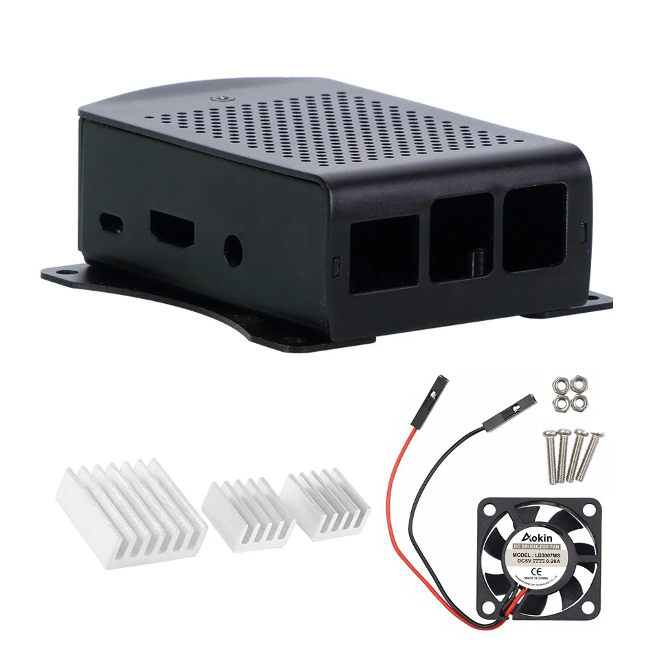Raspberry Pi 3 чехол алюминиевый радиатор металлический корпус чехол RPI 3 Raspberry Pi 3 Model B Вентилятор охлаждения Радиатор
