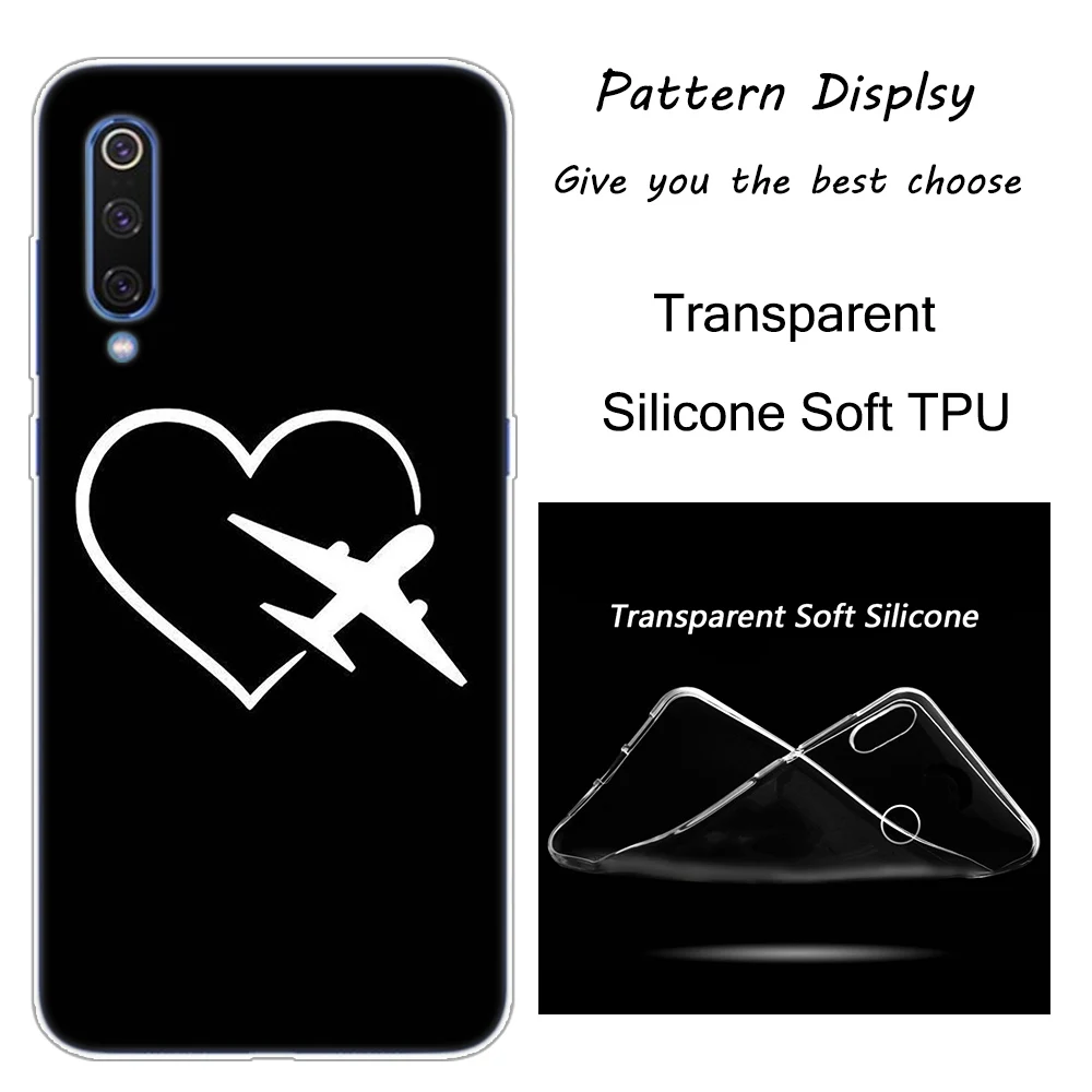 004 Самолет fly узорчатый чехол для Xiaomi Pocophone F1 9T 9 9SE 8 A2 Lite A1 A2 Mix3 Redmi K20 7A Note 4 4X5 6 7 Pro S2 - Цвет: 004