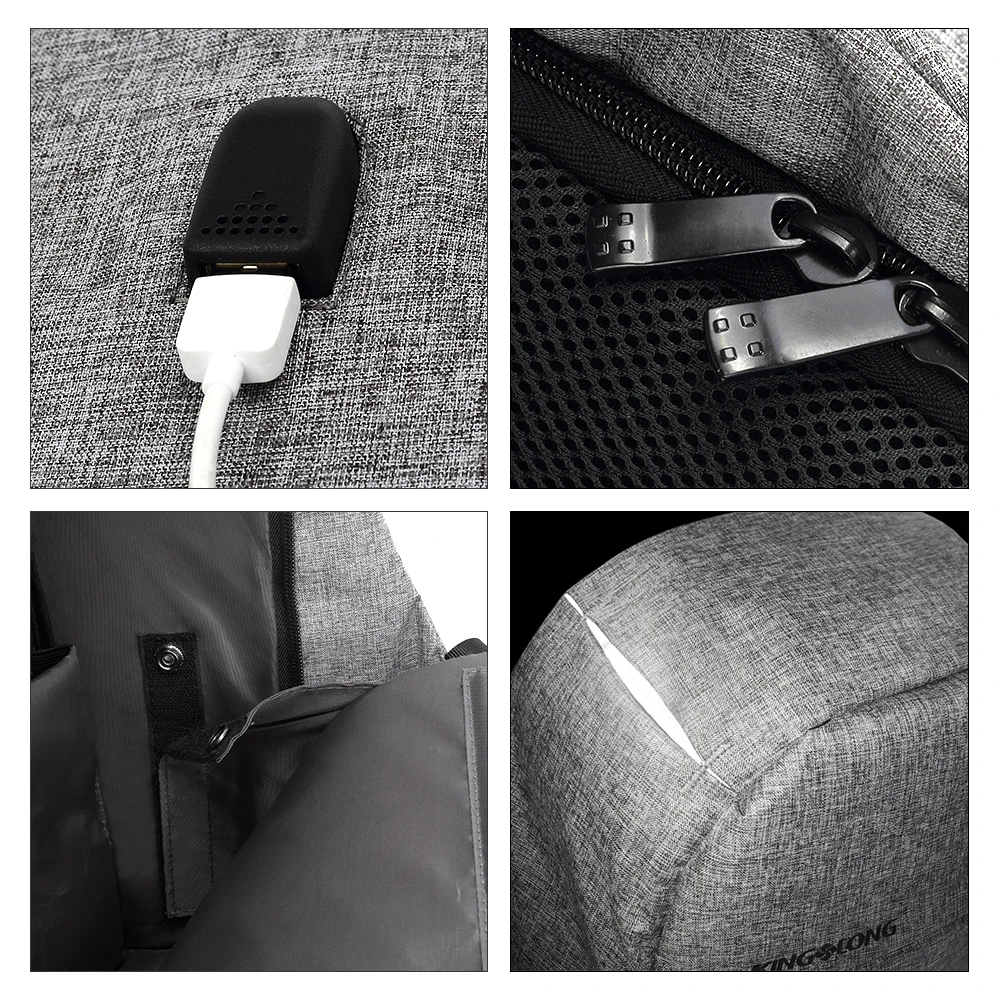 Рюкзак мужской для ноутбука 15 дюймов с USB-портом зарядки и защитой от кражи | Багаж