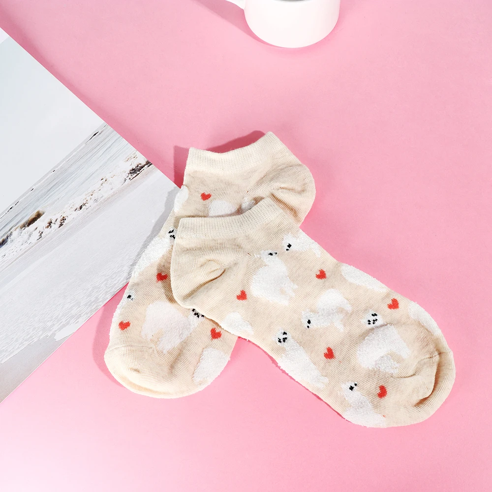 2018 женские носки Alpaca милые лодочки с рисунком животных Kawaii хлопковые мягкие