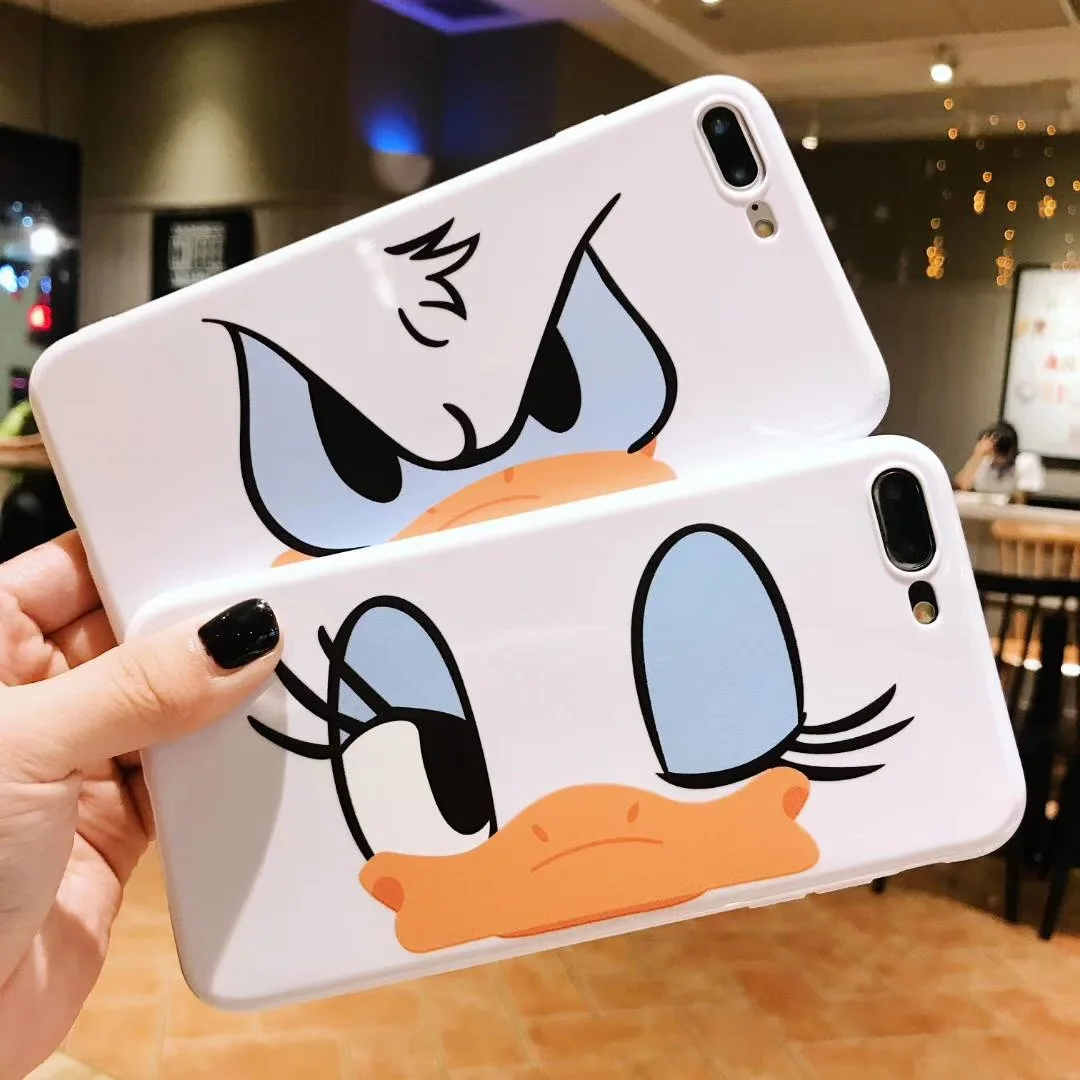 WTSZKL Donald Duck mobile phone case For iphone XS Max Case X XR 8 7 6S 6 Plus Cover fashion soft TPU cartoon |